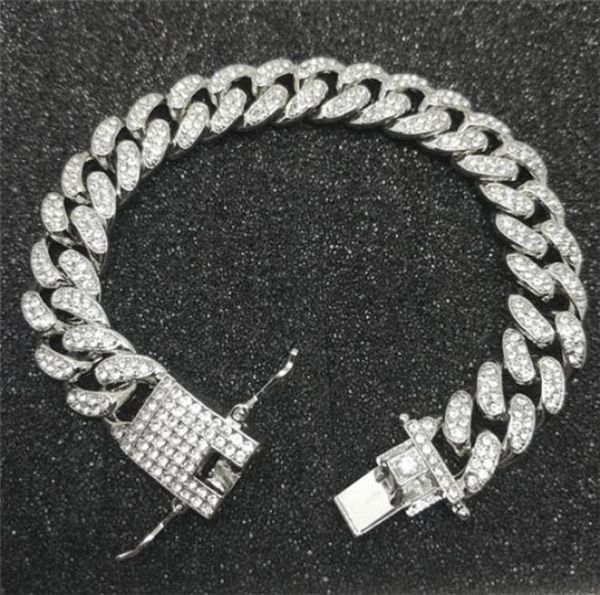 mens luxury iced out diamond fashion bracelets bangles gold cuban link chain miami bracelet hip hop jewelry 8880714, Black
mens luxury iced out diamond fashion bracelets bangles gold cuban link chain miami bracelet hip hop jewelry 8880714, Black