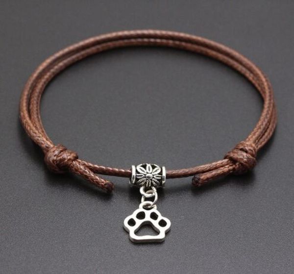 20pcs lucky paw print charms handmade red wax string cord lucky bracelets pulseras bangle for women men bracelet fashion jewelry4536604, Golden;silver
20pcs lucky paw print charms handmade red wax string cord lucky bracelets pulseras bangle for women men bracelet fashion jewelry4536604, Golden;silver