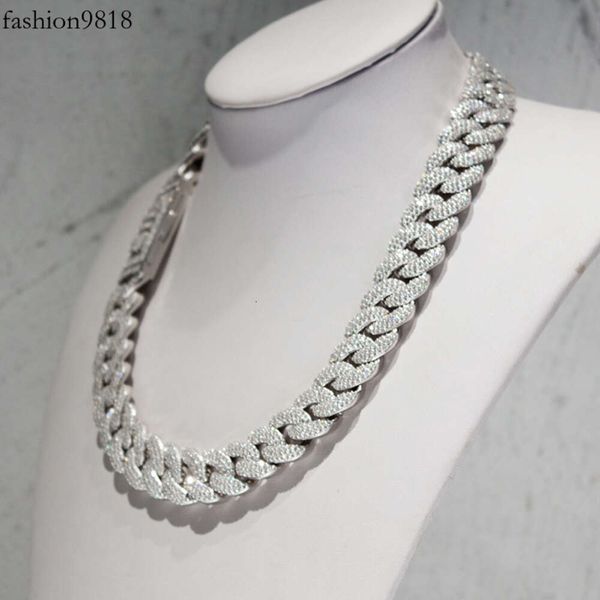 rock custom iced out hip hop miami necklace sterling sier baguette moissanite 20mm hiphop cuban link chain, Silver
rock custom iced out hip hop miami necklace sterling sier baguette moissanite 20mm hiphop cuban link chain, Silver