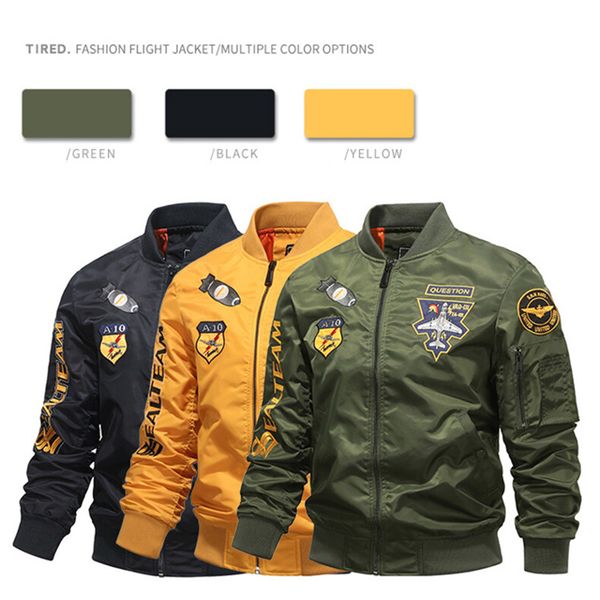 men's jackets air force pilot embroidery sports basic bomber jacket men's couple coat korean version streetwear trend baseball coa, Black;brown
men's jackets air force pilot embroidery sports basic bomber jacket men's couple coat korean version streetwear trend baseball coa, Black;brown