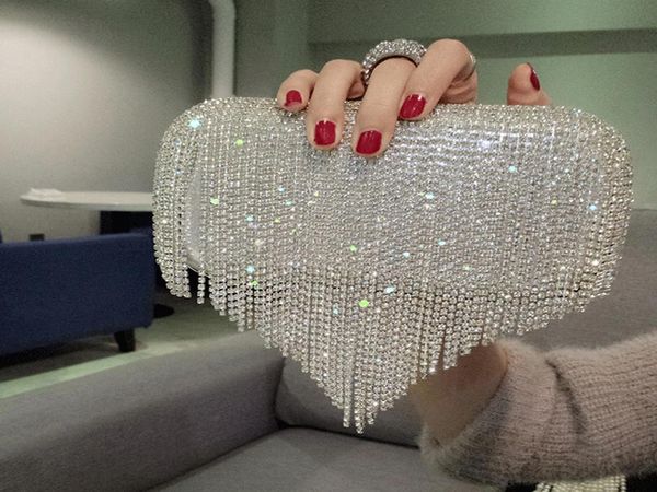 new rhinestones heart tassel women clutch bags diamonds finger ring evening bags crystal wedding bridal handbags sliver7009572, Black
new rhinestones heart tassel women clutch bags diamonds finger ring evening bags crystal wedding bridal handbags sliver7009572, Black