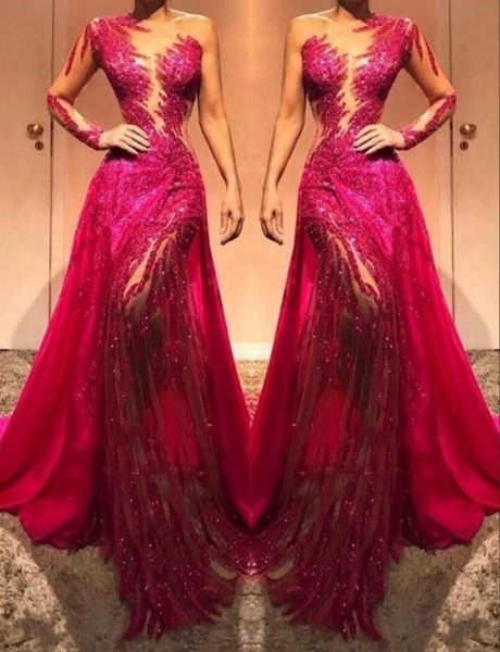 sheer one shoulder lace long sleeve prom evening dresses sheer tulle sequins crystals ruched red carpet dress formal gowns8636358, Black
sheer one shoulder lace long sleeve prom evening dresses sheer tulle sequins crystals ruched red carpet dress formal gowns8636358, Black
