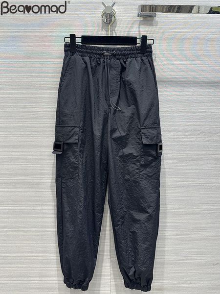 women's pants s baeromad runway designer fashion black color casual trouser's pockets drawstring elastic waist bloomers 230811, Black;white
women's pants s baeromad runway designer fashion black color casual trouser's pockets drawstring elastic waist bloomers 230811, Black;white
