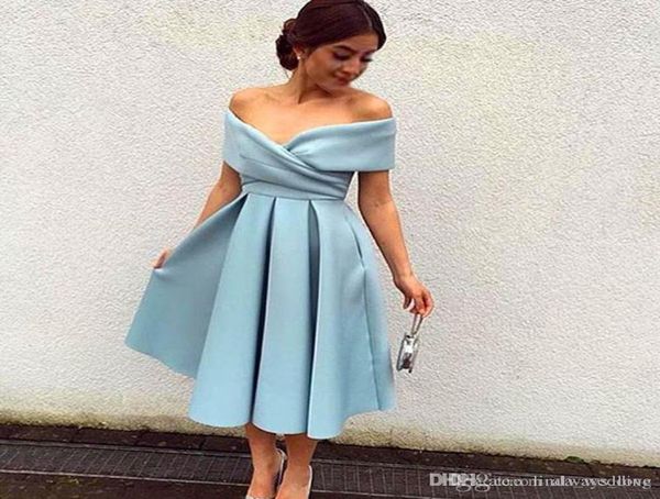 2019 new arrival tea length evening dress modest sky blue off the shoulder satin zipper formal party gown custom made plus size9271387, Black;red
2019 new arrival tea length evening dress modest sky blue off the shoulder satin zipper formal party gown custom made plus size9271387, Black;red