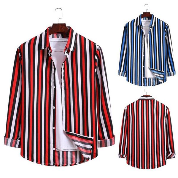 men fashion shirts slim fit wide vertical stripe long sleeve button-down shirt 2021 mens shirts camisas hombre3401, White;black
men fashion shirts slim fit wide vertical stripe long sleeve button-down shirt 2021 mens shirts camisas hombre3401, White;black