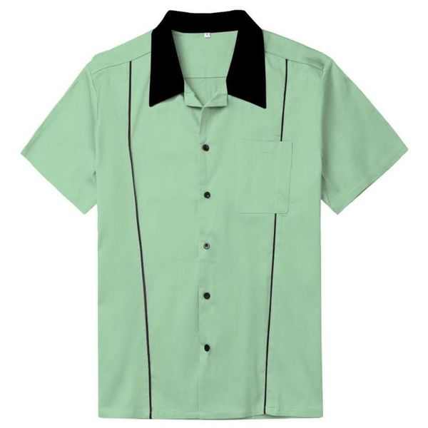 men's casual shirts sishion 2021 grey brown green men shirt st118 cotton button up classic retro bowling plus size short slee2480, White;black
men's casual shirts sishion 2021 grey brown green men shirt st118 cotton button up classic retro bowling plus size short slee2480, White;black