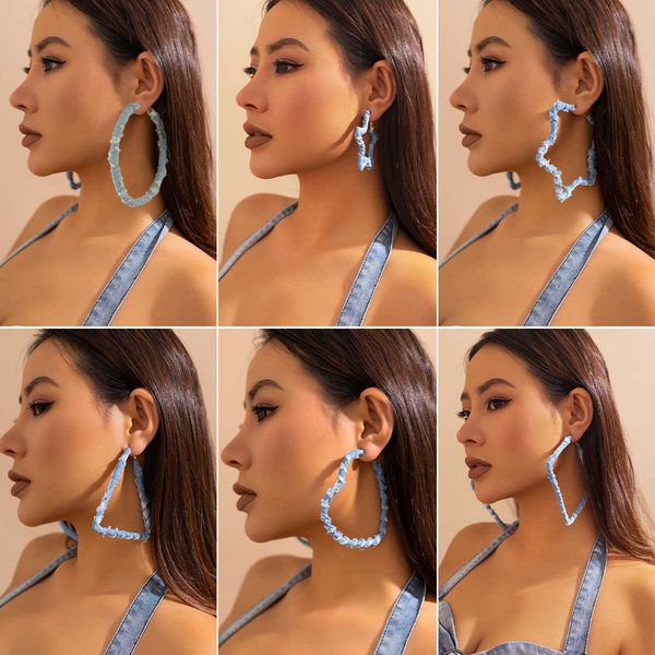 ingesight.z boho denim geometric square heart large circle hoop earrings for women punk rock oversized thick 2023, Silver
ingesight.z boho denim geometric square heart large circle hoop earrings for women punk rock oversized thick 2023, Silver