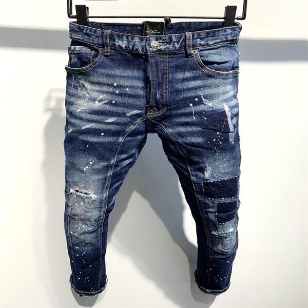 2021 new brand of fashionable european and american men's casual jeans high-grade washing pure hand grinding quality optim295l, Blue 
2021 new brand of fashionable european and american men's casual jeans high-grade washing pure hand grinding quality optim295l, Blue