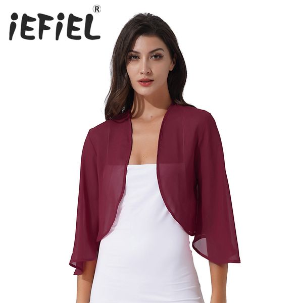 women's jackets 34 sleeve chiffon cardigan bolero elegant summer ladies wedding wraps shrug bridal long shawl evening cover up 230811, Black;brown
women's jackets 34 sleeve chiffon cardigan bolero elegant summer ladies wedding wraps shrug bridal long shawl evening cover up 230811, Black;brown