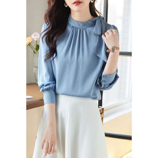item shirt for womens pendant spring and autumn design sense small long sleeved chiffon loose professional, White
item shirt for womens pendant spring and autumn design sense small long sleeved chiffon loose professional, White