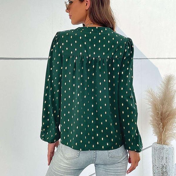 early autumn commuter womens blouses long sleeved polarized gilded design shirt, White
early autumn commuter womens blouses long sleeved polarized gilded design shirt, White