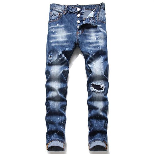 men ripped slim fit jeans fashion skinny straight leg washed frayed motocycle denim pants hip hop stretch biker men's trouser222d, Blue
men ripped slim fit jeans fashion skinny straight leg washed frayed motocycle denim pants hip hop stretch biker men's trouser222d, Blue
