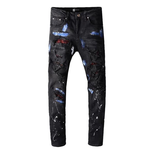 2021 mens designer jeans distressed ripped biker slim fit motorcycle denim for men s fashion jean mans pants pour homm307f, Blue
2021 mens designer jeans distressed ripped biker slim fit motorcycle denim for men s fashion jean mans pants pour homm307f, Blue