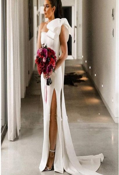 ivory one shoulder mermaid bridesmaid dresses side split sweep train big bow garden country arabic wedding guest gowns maid of hon4066116, White;pink
ivory one shoulder mermaid bridesmaid dresses side split sweep train big bow garden country arabic wedding guest gowns maid of hon4066116, White;pink