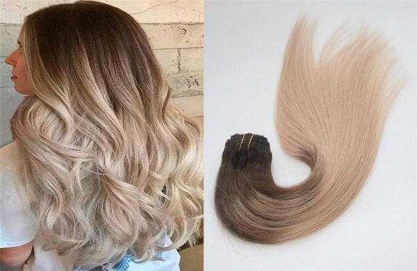 clip in remy human hair ombre brown to ash blonde highlights 418 seamless clip on hair extensions 7pcs 120gram for full head2852113, Black
clip in remy human hair ombre brown to ash blonde highlights 418 seamless clip on hair extensions 7pcs 120gram for full head2852113, Black