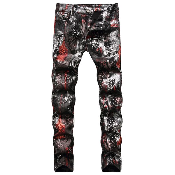 men's jeans hiphop tight pu leopard print personalized fashion pants street homme pattern 230811, Blue
men's jeans hiphop tight pu leopard print personalized fashion pants street homme pattern 230811, Blue