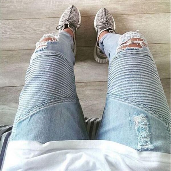 men designer pants slp blue black destroyed slim denim straight biker skinny ripped jeans 28-38254l
men designer pants slp blue black destroyed slim denim straight biker skinny ripped jeans 28-38254l
