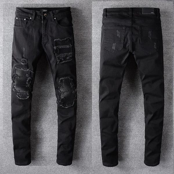 new arrival mens designer jeans rhinestone patch patch fold fashion mens jeans slim motorcycle biker hip hop pants ize230i, Blue
new arrival mens designer jeans rhinestone patch patch fold fashion mens jeans slim motorcycle biker hip hop pants ize230i, Blue