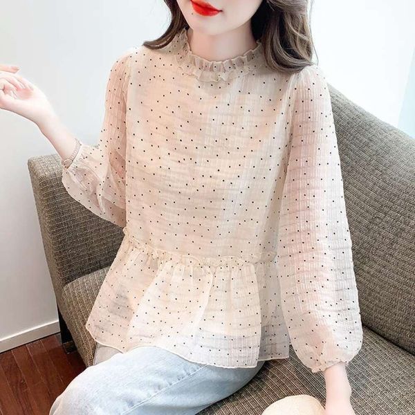 style early autumn fashion long sleeves chiffon shirt womens t beautiful western, White
style early autumn fashion long sleeves chiffon shirt womens t beautiful western, White