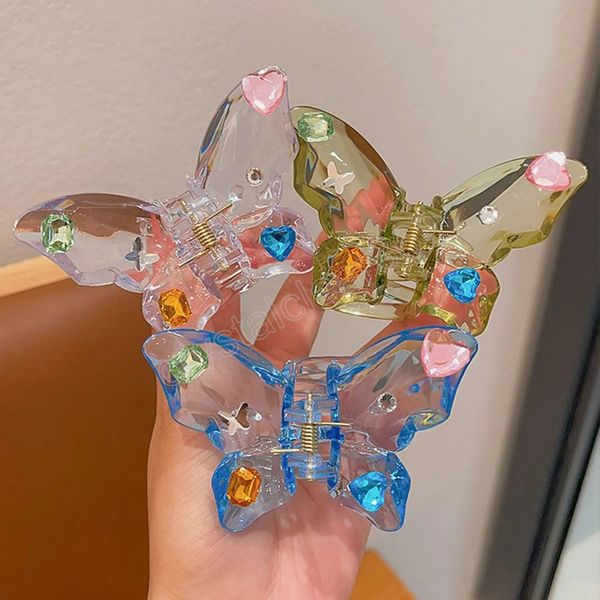 korean butterfly hair claw clips for women girl acrylic crystal transparent hair clip butterfly hairpin hair accessories, Slivery;white
korean butterfly hair claw clips for women girl acrylic crystal transparent hair clip butterfly hairpin hair accessories, Slivery;white