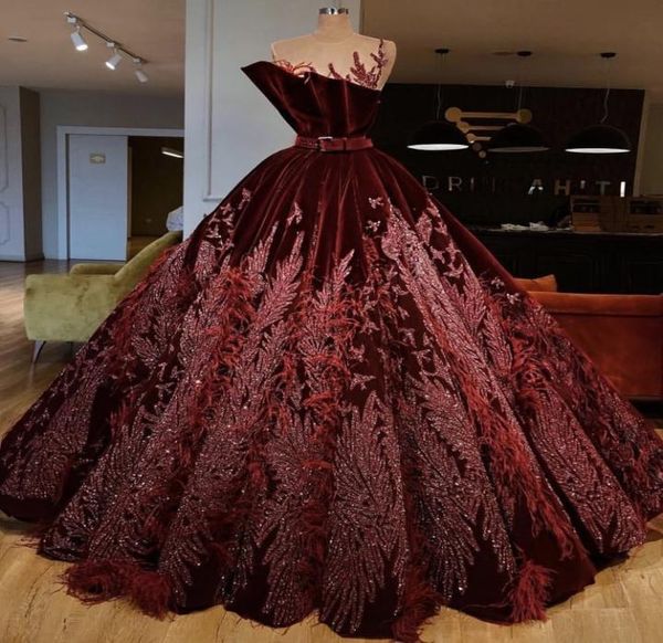 luxury burgundy prom dresses with beads sequins floor length lace appliqued feather evening dress 2019 velvet party gowns receptio5948620, Black;red
luxury burgundy prom dresses with beads sequins floor length lace appliqued feather evening dress 2019 velvet party gowns receptio5948620, Black;red