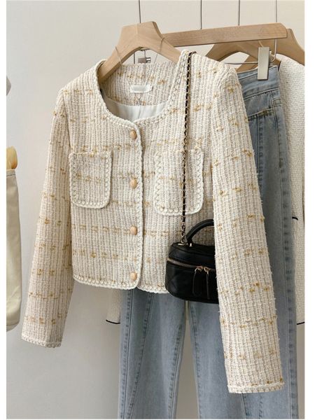 womens jackets autumn winter fragrance tweed coats office ladies elegant runway designer chic korean casual cardigans women clothing 230811, Black;brown
womens jackets autumn winter fragrance tweed coats office ladies elegant runway designer chic korean casual cardigans women clothing 230811, Black;brown