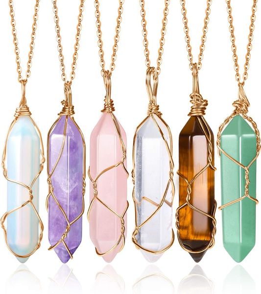 pendant necklaces crystal for women girls healing stone quartz necklace wire wrapped hexagonal amzmm3036832, Silver
pendant necklaces crystal for women girls healing stone quartz necklace wire wrapped hexagonal amzmm3036832, Silver