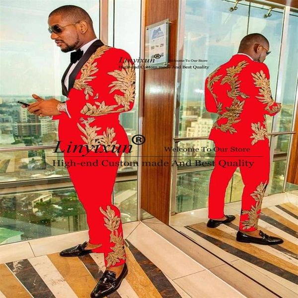 men's suits & blazers shiny gold appliques red wedding groom tuxedos 2 pieces jacket pants formal men prom party blazer mascu255s, White;black
men's suits & blazers shiny gold appliques red wedding groom tuxedos 2 pieces jacket pants formal men prom party blazer mascu255s, White;black