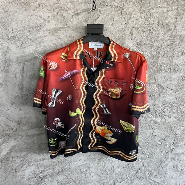 casablanc summer short sleeve men designer shirts retro loose wine cup printed silk shirt264e, White;black
casablanc summer short sleeve men designer shirts retro loose wine cup printed silk shirt264e, White;black