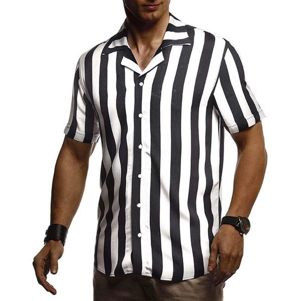 arrival men summer black and white striped short sleeve shirt male summer fashion casual patchwork blouse outfits342b, White;black
arrival men summer black and white striped short sleeve shirt male summer fashion casual patchwork blouse outfits342b, White;black