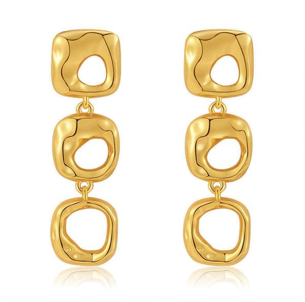 ccgood 18 k metal geometric dangle earrings gold color texture long designer jewelry anniversary gift, Silver
ccgood 18 k metal geometric dangle earrings gold color texture long designer jewelry anniversary gift, Silver