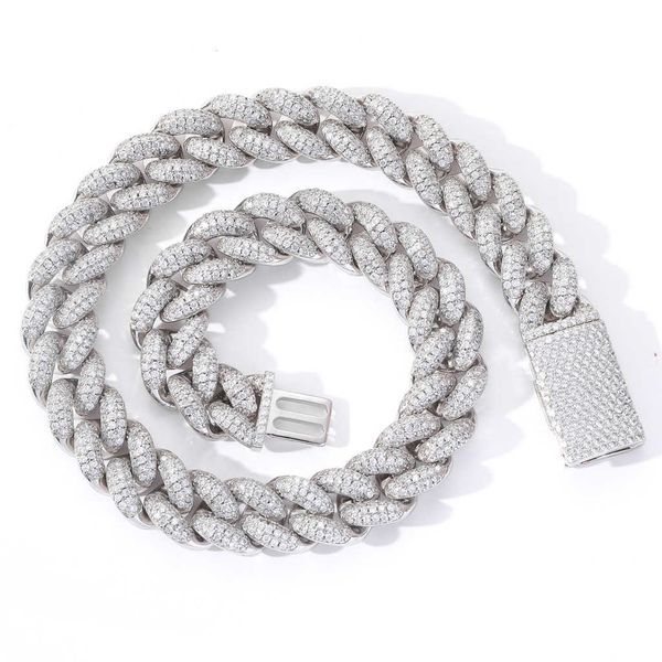 20mm cuban chain miami buckle dominant ancient necklace micro set zircon hip hop men's necklace jewelry, Silver
20mm cuban chain miami buckle dominant ancient necklace micro set zircon hip hop men's necklace jewelry, Silver