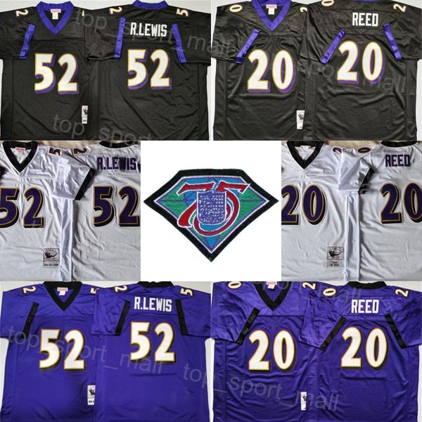 2004 2006 retro football 20 ed reed jersey 52 ray lewis black purple white team color 75th anniversary vintage for sport fans breathable pur, Black;red
2004 2006 retro football 20 ed reed jersey 52 ray lewis black purple white team color 75th anniversary vintage for sport fans breathable pur, Black;red