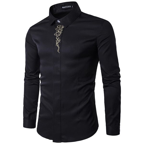 2018 spring autumn shirts outfit embroidery long sleeve men clothing evening dress shirts black plus size s-2xl287d, White;black
2018 spring autumn shirts outfit embroidery long sleeve men clothing evening dress shirts black plus size s-2xl287d, White;black