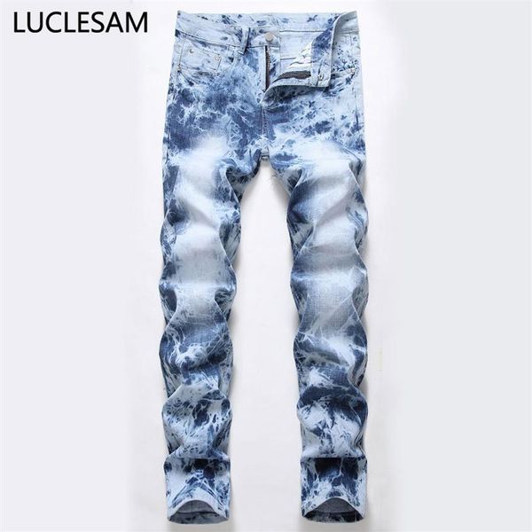 tie dye print men jeans brand designer male stretch denim pants trousers brand new biker los hombres jeans straight hombre296v, Blue
tie dye print men jeans brand designer male stretch denim pants trousers brand new biker los hombres jeans straight hombre296v, Blue