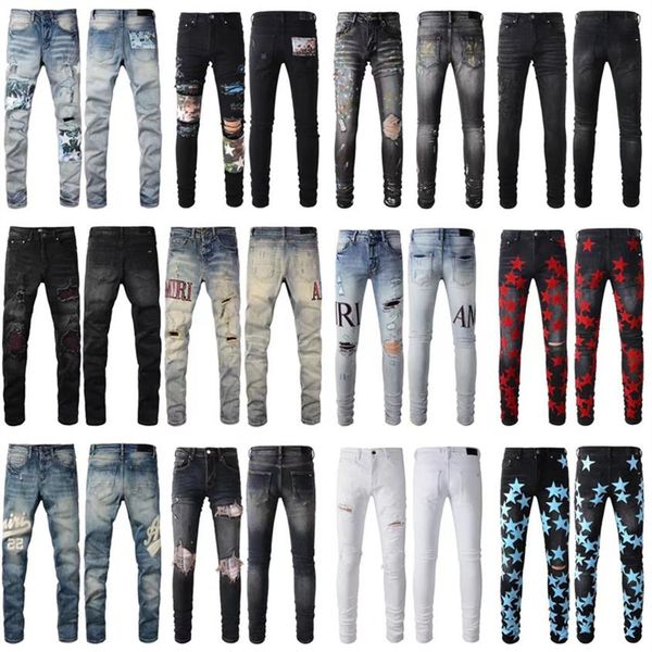 mens jeans for guys rip slim fit skinny man pants red star patches wearing biker denim stretch cult stretch motorcycle trendy long221s, Blue
mens jeans for guys rip slim fit skinny man pants red star patches wearing biker denim stretch cult stretch motorcycle trendy long221s, Blue