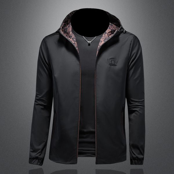 men's jackets minglu hooded zipper spring autumn luxury solid color long sleeve sports casual male outerwear man coats 5xl 230811, Black;brown
men's jackets minglu hooded zipper spring autumn luxury solid color long sleeve sports casual male outerwear man coats 5xl 230811, Black;brown