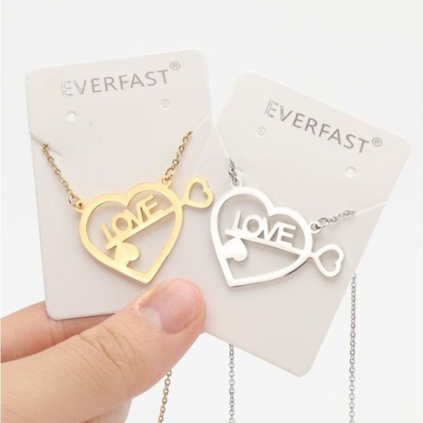 everfast 10pc/lot love heart key pendants necklace maxi colar simple stainless steel fashion charms chokers necklaces women girls couple lov, Silver
everfast 10pc/lot love heart key pendants necklace maxi colar simple stainless steel fashion charms chokers necklaces women girls couple lov, Silver