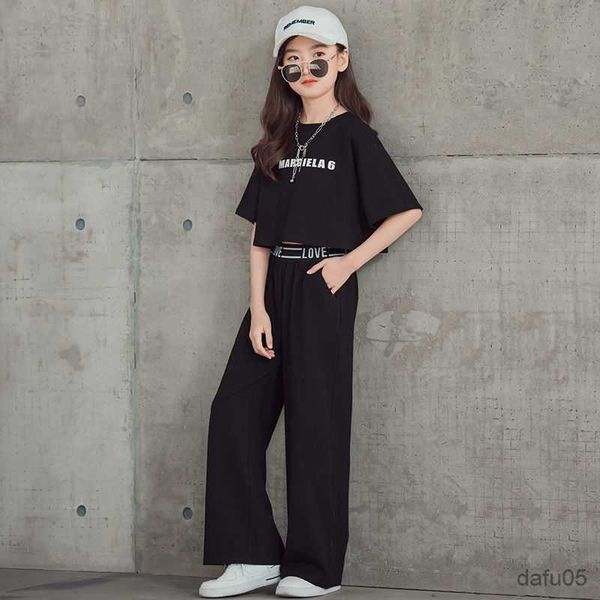 clothing sets girls set 2023 summer child short sleeve t-shirt +wide leg pants sets kids casual outfits teenger girl clothing to r230812, White
clothing sets girls set 2023 summer child short sleeve t-shirt +wide leg pants sets kids casual outfits teenger girl clothing to r230812, White