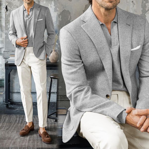 simple grey men suits for wedding notched lapel tuxedos designer groom wear 2 pcs jacket with pants business office custom made, Black;gray
simple grey men suits for wedding notched lapel tuxedos designer groom wear 2 pcs jacket with pants business office custom made, Black;gray