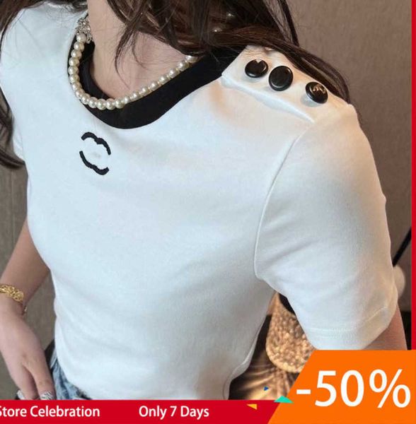 womens t shirt designer for women shirts with letter and dot fashion tshirt with embroidered letters summer short sleeved tee woman clothin, White
womens t shirt designer for women shirts with letter and dot fashion tshirt with embroidered letters summer short sleeved tee woman clothin, White
