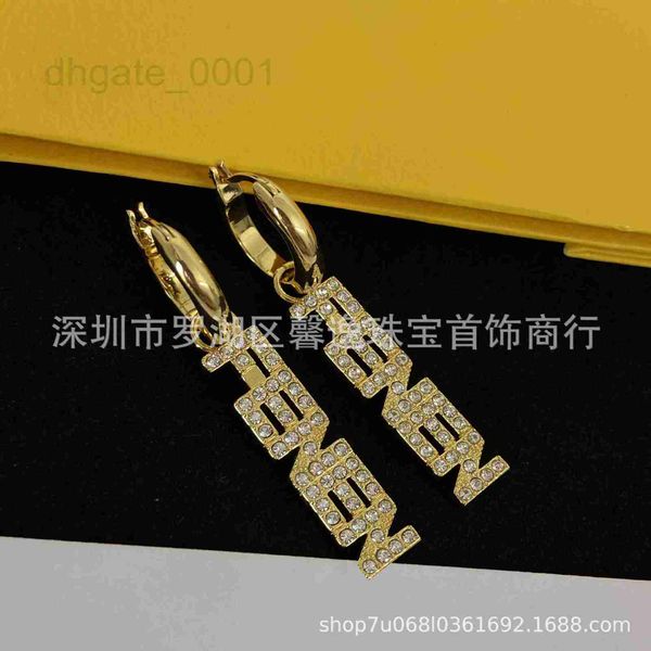 charm designer new f-letter full diamond earrings women's style tassel set with diamonds english personalized earstuds versatile and si, Golden
charm designer new f-letter full diamond earrings women's style tassel set with diamonds english personalized earstuds versatile and si, Golden