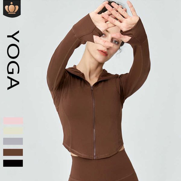 aloyoga yoga coat women's double layer breathable hooded cardigan yoga dress long sleeve slim fit running top, White;red
aloyoga yoga coat women's double layer breathable hooded cardigan yoga dress long sleeve slim fit running top, White;red