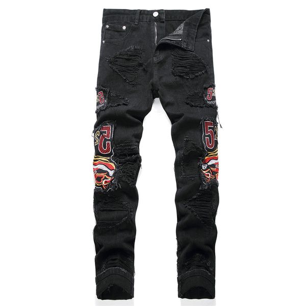 punk trend retro blue hole slim stretch printed printing feet men's denim pants men pantsbrand pantalones vaqueros para hombre motorcyc
punk trend retro blue hole slim stretch printed printing feet men's denim pants men pantsbrand pantalones vaqueros para hombre motorcyc