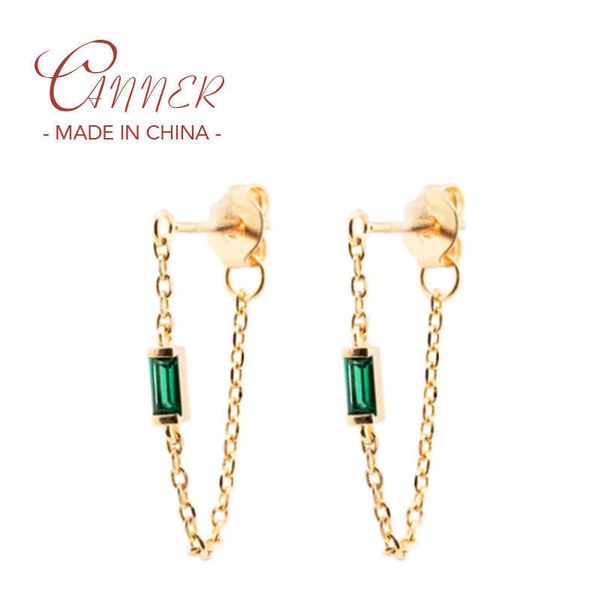 canner 925 sterling silver chain earring korean ins clear/rose red/green rectangle zircon long tassel stud earrings for women
canner 925 sterling silver chain earring korean ins clear/rose red/green rectangle zircon long tassel stud earrings for women