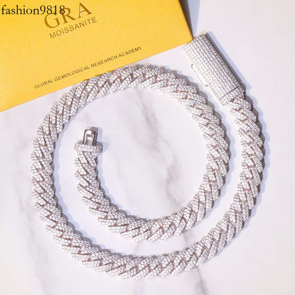 fashion design 10mm wide 2rows moissanite diamond sier cuban link necklace/bracelet chain for rapper hiphop jewelry, Silver
fashion design 10mm wide 2rows moissanite diamond sier cuban link necklace/bracelet chain for rapper hiphop jewelry, Silver