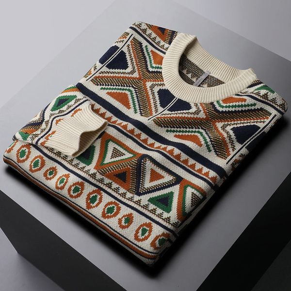 men's sweaters european personality senior geometric jacquard sweater men's autumn and winter thick fashion splicing casual knitte, White;black
men's sweaters european personality senior geometric jacquard sweater men's autumn and winter thick fashion splicing casual knitte, White;black