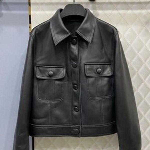 women's leather faux real sheepskin jacket women clothing spring autumn genuine jackets for short coat casacos zm 230812, Black
women's leather faux real sheepskin jacket women clothing spring autumn genuine jackets for short coat casacos zm 230812, Black