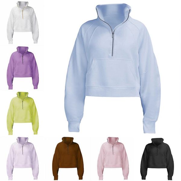 scubas womens yoga hoodie fashion jackets tracksuits thick hoodys sports half zipper designer sweater ching loose short clothes252u, Gray
scubas womens yoga hoodie fashion jackets tracksuits thick hoodys sports half zipper designer sweater ching loose short clothes252u, Gray