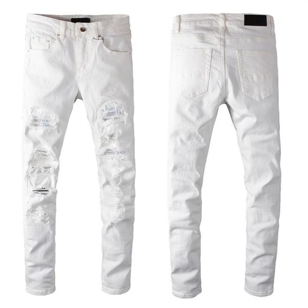 new arrival mens designer white jeans rhinestone patch medal fashion mens jeans slim motorcycle biker hip hop pants si217m, Blue
new arrival mens designer white jeans rhinestone patch medal fashion mens jeans slim motorcycle biker hip hop pants si217m, Blue